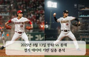 2025년 8월 13일 한화 vs 롯데 경기 데이터 기반 심층 분석